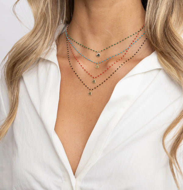 MINI TURQUOISE HEART NECKLACE - THE MNRCH