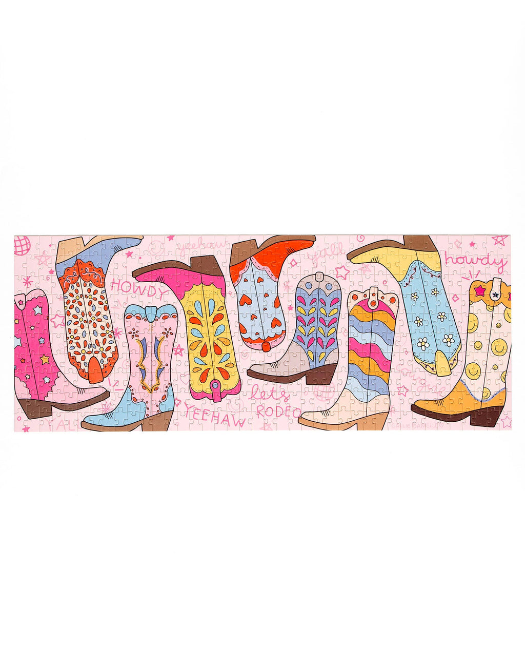 Western Cowgirl Boots - 400 Piece Panoramic Jigsaw Puzzle - THE MNRCH