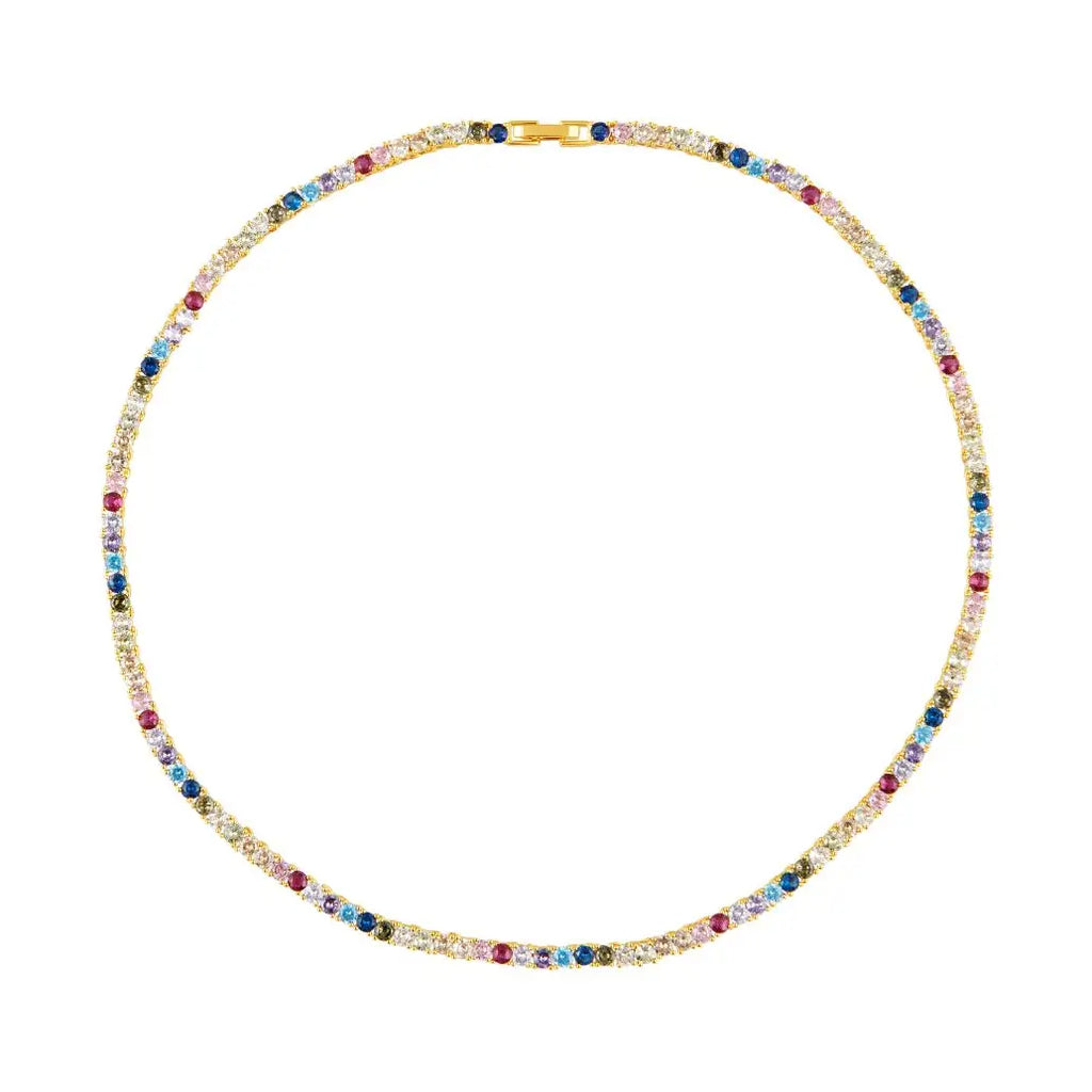 RAINBOW TENNIS NECKLACE - THE MNRCH