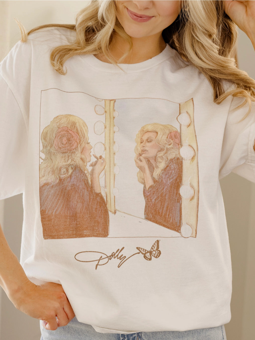 DOLLY PARTON LIPSTICK TEE - THE MNRCH
