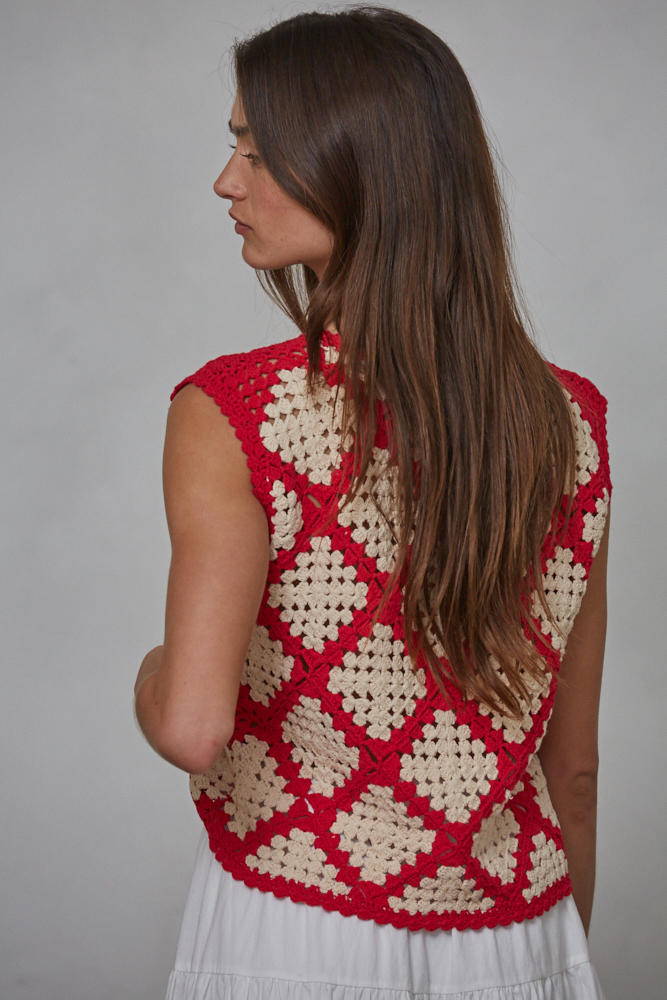 GRANNY SQUARE VEST - THE MNRCH