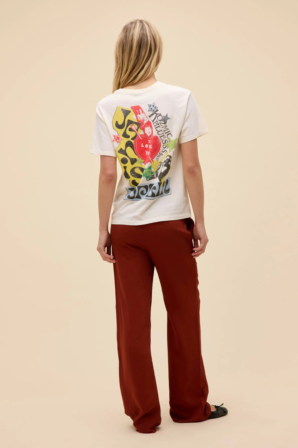 DAYDREAMER - JANIS JOPLIN SCRAPBOOK ART BOYFRIEND TEE - THE MNRCH