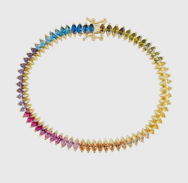 RAINBOW TENNIS BRACELET - THE MNRCH