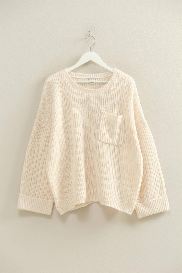 JAX OVERSIZED SWEATER - CREAM - THE MNRCH