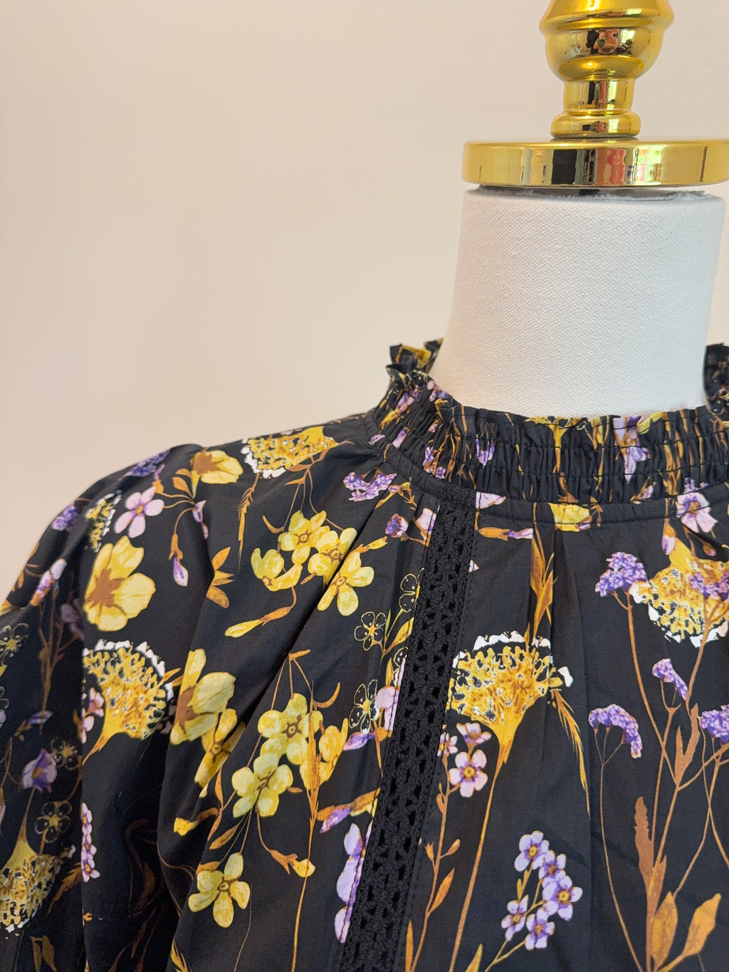 BLACK FLORAL DRESS - THE MNRCH