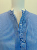 BLUE STRIPE RUFFLE DRESS - THE MNRCH