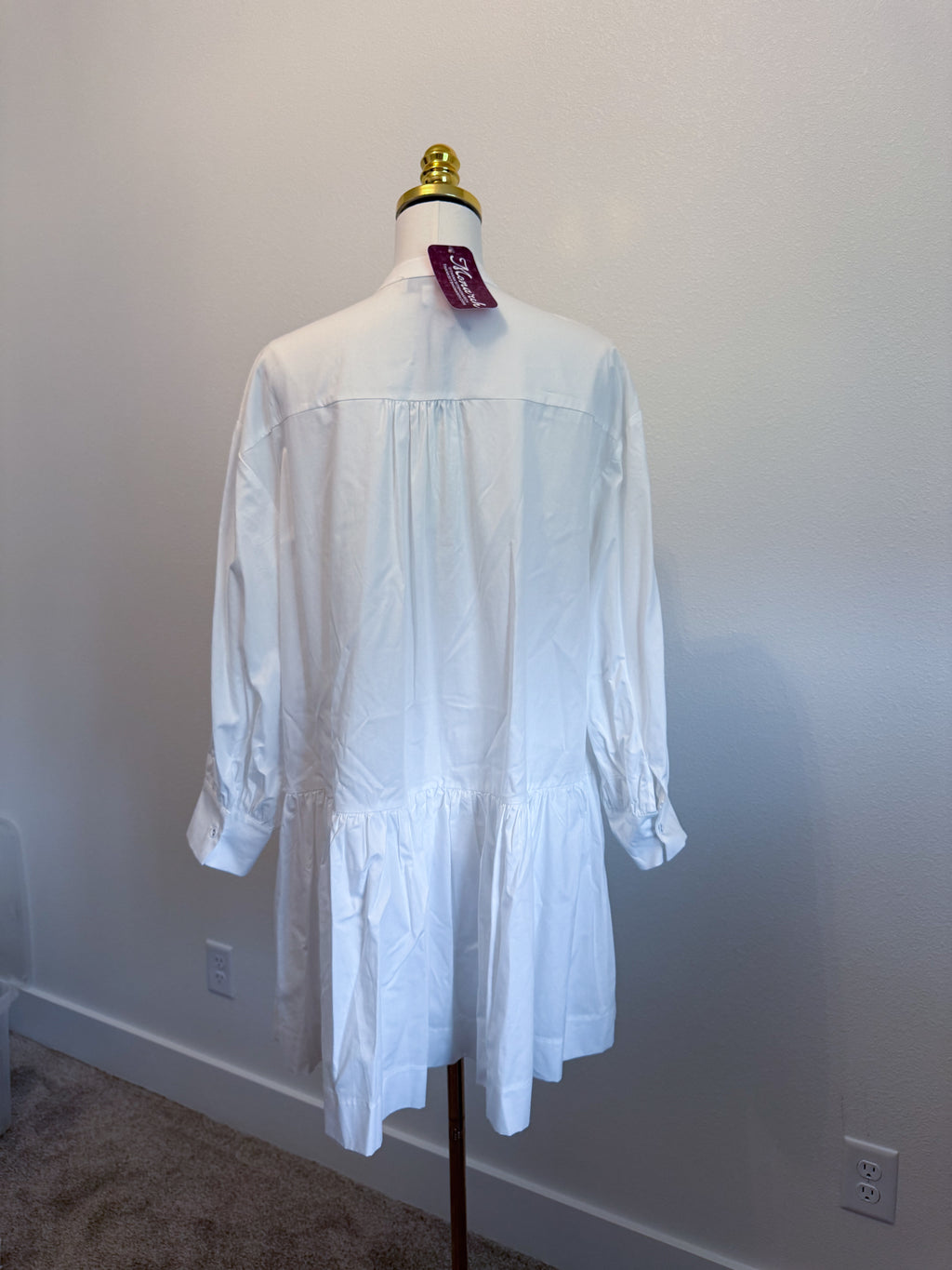 EMBROIDERED BUTTON DOWN DRESS - THE MNRCH