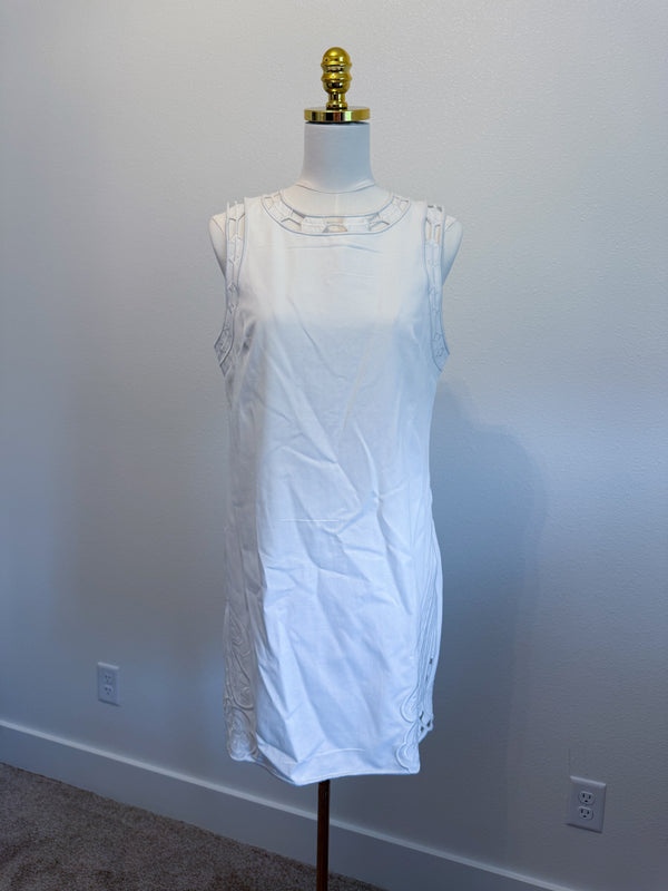 WHITE CUTOUT DRESS - THE MNRCH