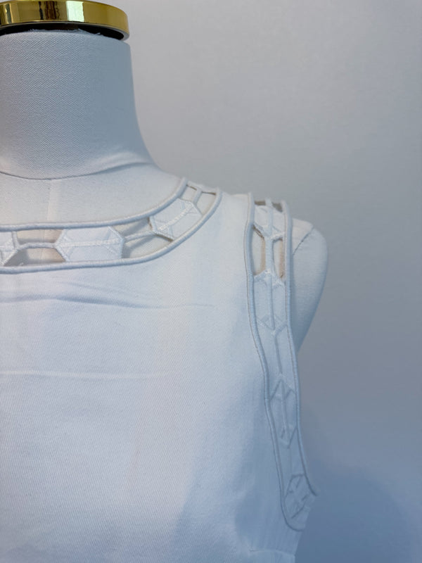 WHITE CUTOUT DRESS - THE MNRCH