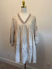 TAN EMBROIDERED DRESS - THE MNRCH