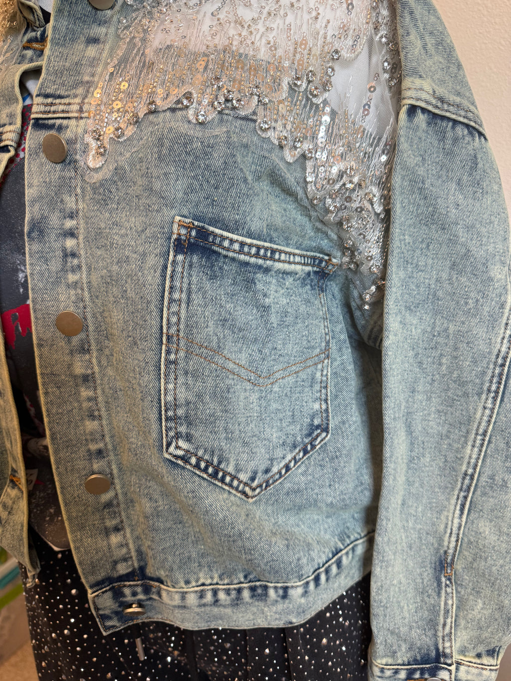 RHINESTONE COWGIRL DENIM JACKET - THE MNRCH
