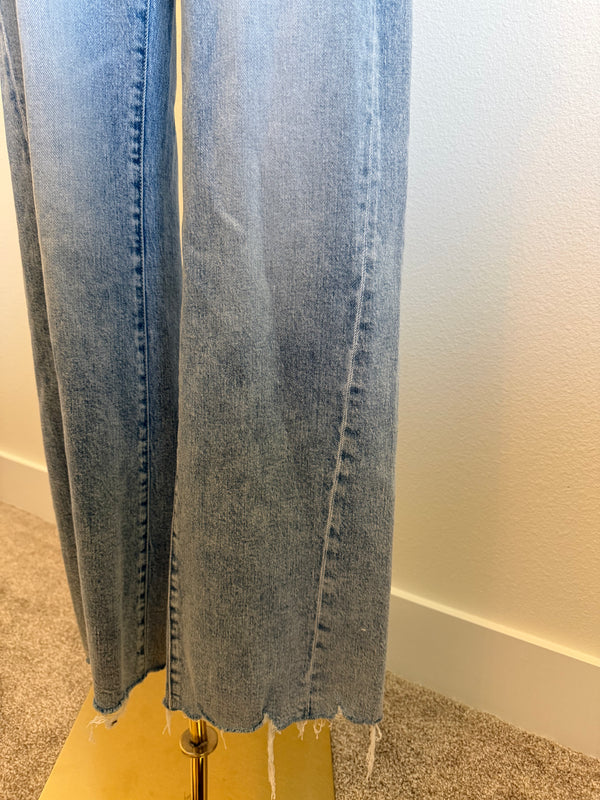 HIGH RISE RAW HEM JEAN - THE MNRCH