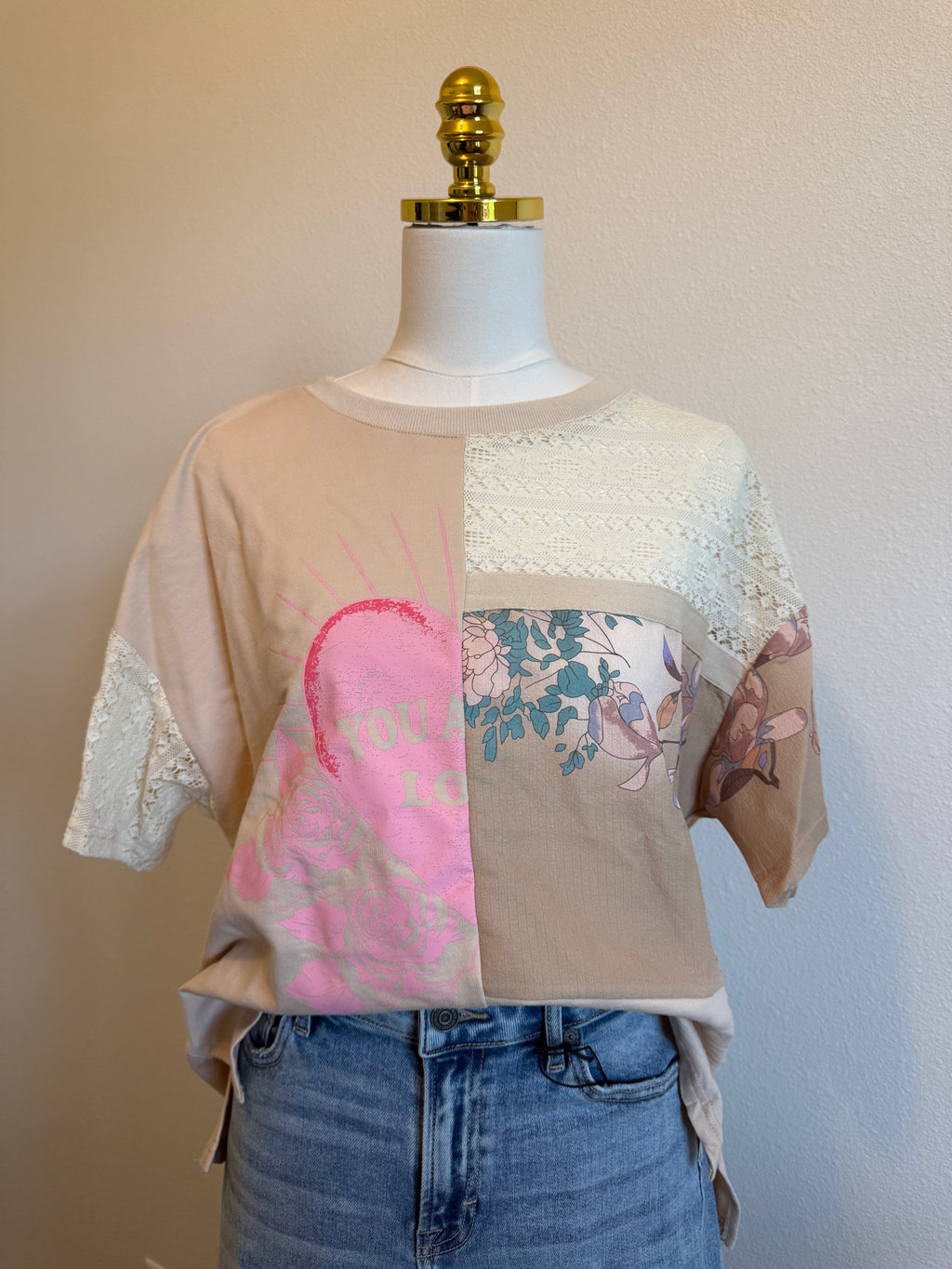 PATCHWORK LACE TEE - THE MNRCH