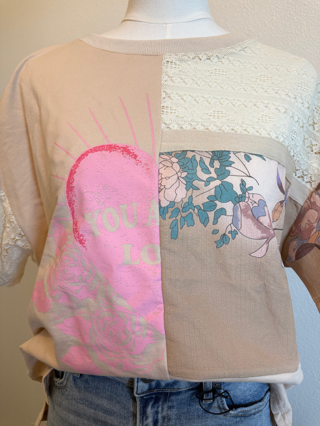 PATCHWORK LACE TEE - THE MNRCH