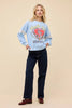 DAYDREAMER - LORETTA LYNN BLUE KENTUCKY GIRL VARSITY SWEATSHIRT - THE MNRCH