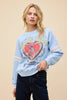 DAYDREAMER - LORETTA LYNN BLUE KENTUCKY GIRL VARSITY SWEATSHIRT - THE MNRCH