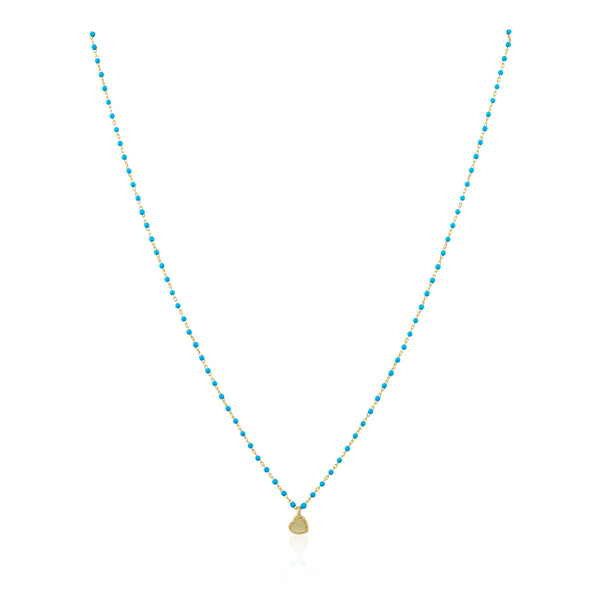 MINI TURQUOISE HEART NECKLACE - THE MNRCH