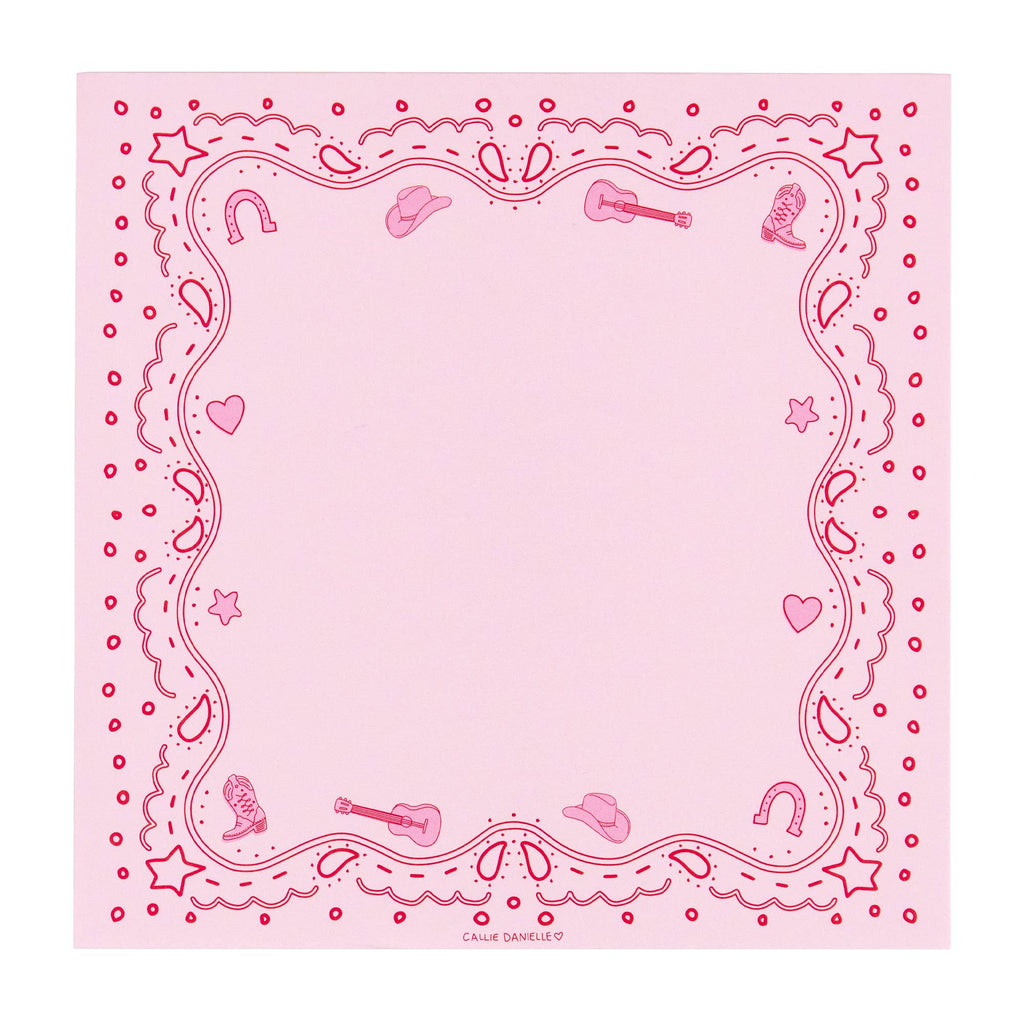 Pink Bandana Western Notepad - THE MNRCH