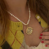 GOLD COMPASS PEARL NECKLACE - THE MNRCH