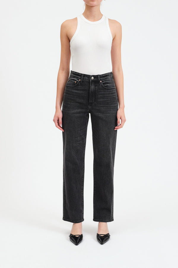 LAST NIGHT HIGH RISE VINTAGE STRAIGHT JEANS - THE MNRCH