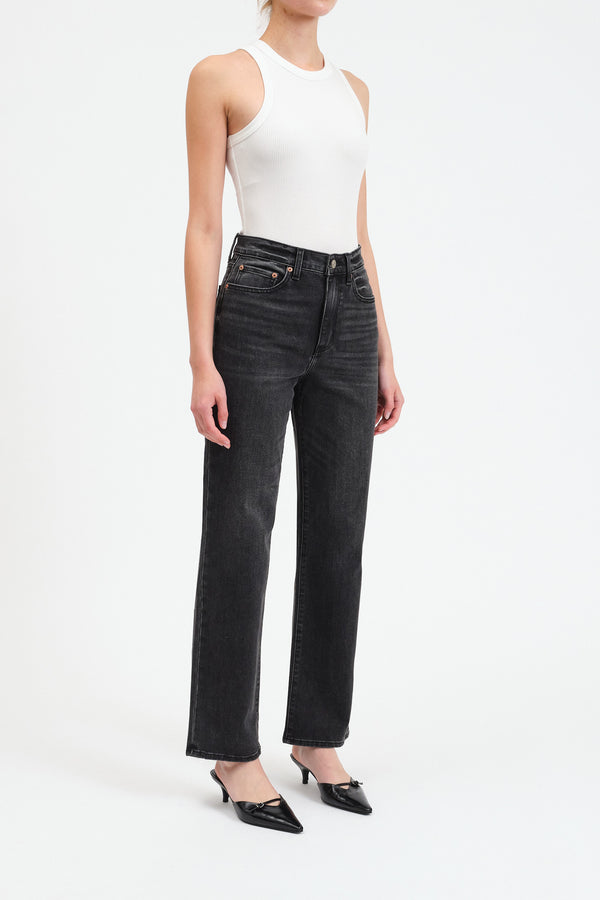 LAST NIGHT HIGH RISE VINTAGE STRAIGHT JEANS - THE MNRCH